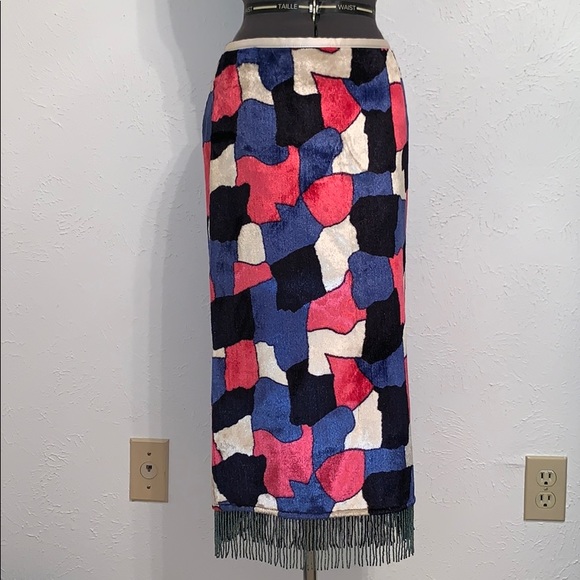 William B Dresses & Skirts - Vintage Beaded Fringe Pencil Skirt